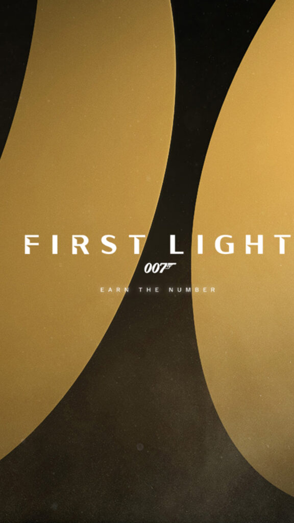 007 First Light Minimalist Gold and Black Mobile Wallpaper