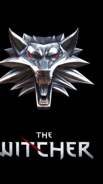 Wolf Medallion The Witcher Logo Mobile Wallpaper
