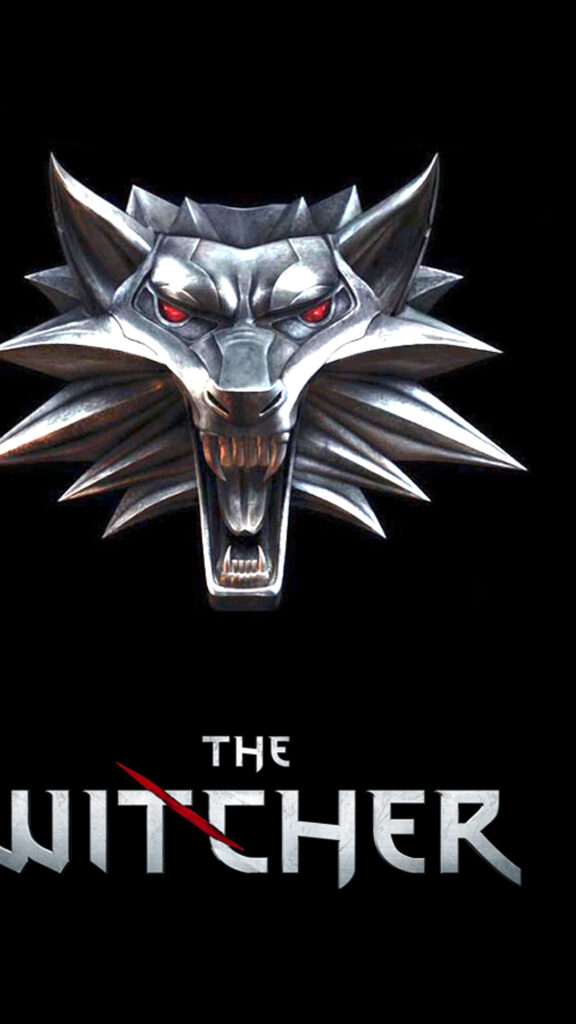 Wolf Medallion The Witcher Logo Mobile Wallpaper