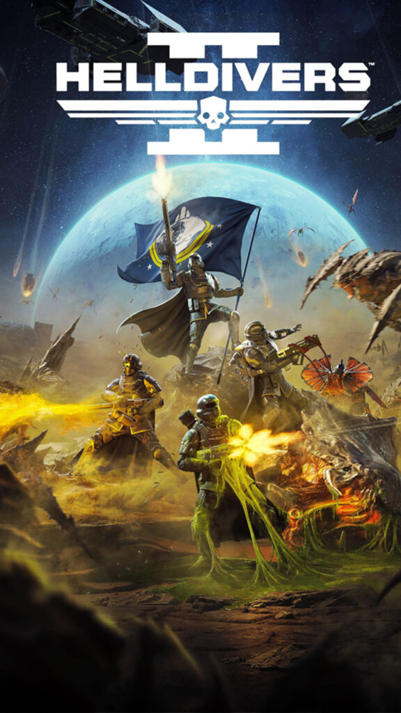 Helldivers 2 Intense Galactic Battle Mobile Wallpaper