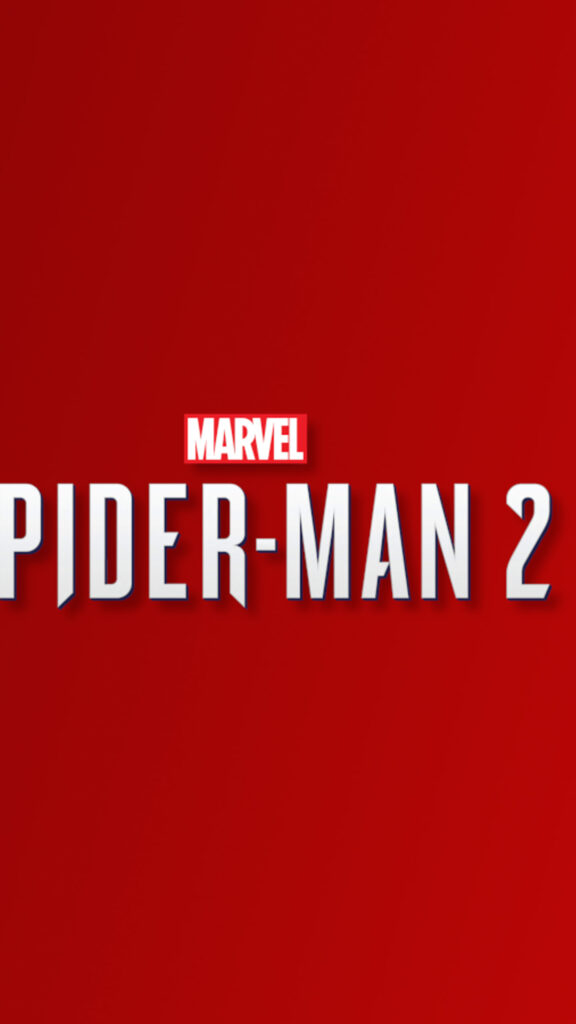 Marvel's Spider-Man 2 Red Logo Mobile Wallpaper