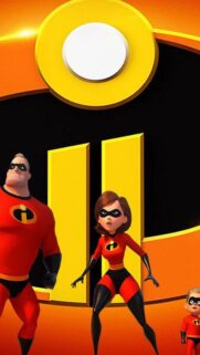 The Incredibles HD Mobile Wallpaper – Iconic Superhero Family Art for Your Phone