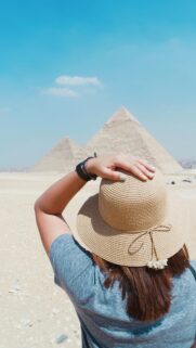Egyptian Pyramid Adventure Travel Girl Mobile Wallpaper