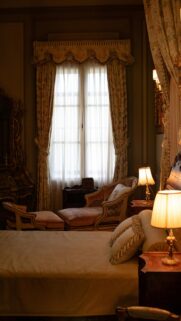 Luxurious Vintage Bedroom Interior Aesthetic Phone Wallpaper