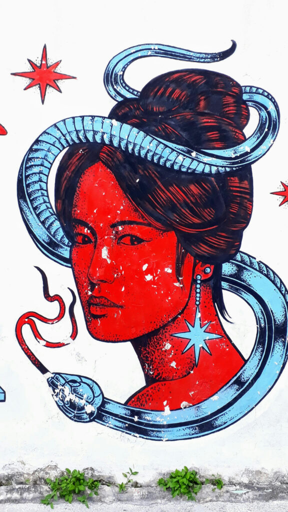 Mystical Red Gemini Twins Goddess Spiritual Astrology Art Wallpaper