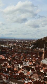 Stunning Aerial View of Heidelberg Old Town Cityscape Wallpaper