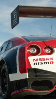 Nissan GT-R Nismo Race Car Rear View Mobile Wallpaper