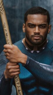 Warrior King Fantasy Male Cosplay Portrait Phone Wallpaper