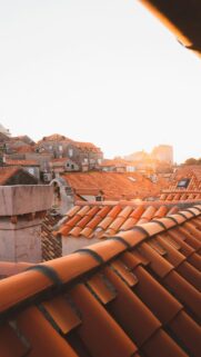 Stunning Dubrovnik Rooftops Sunset Mobile Phone Wallpaper