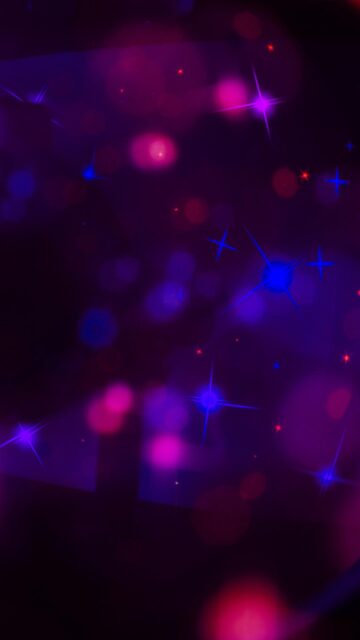 Starlit Night Sky Abstract Fantasy Purple and Blue Aesthetic Mobile Wallpaper