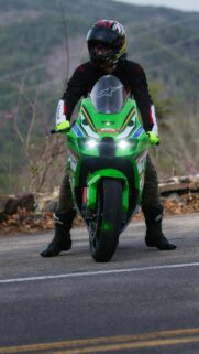 Kawasaki Ninja ZX-10R Superbike Rider Portrait Mobile Wallpaper