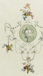 Elegant Vintage Floral Urn Botanical Art Design Phone Wallpaper