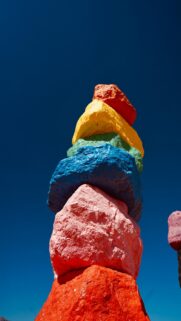 Colorful Seven Magic Mountains Stack Art Mobile Wallpaper