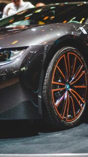 Stunning BMW i8 Luxury Sports Car Close Up Mobile Wallpaper