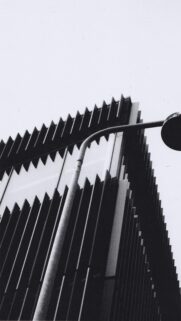 Minimalist Architectural Low Angle Skyscraper Monochrome Wallpaper