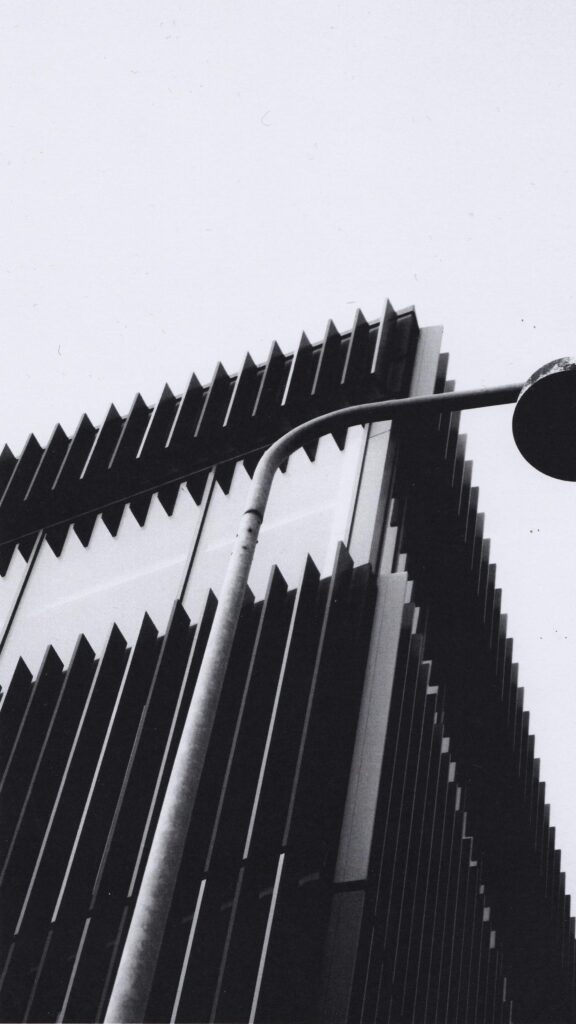 Minimalist Architectural Low Angle Skyscraper Monochrome Wallpaper