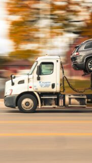 Speeding Car Hauler Truck Motion Blur Photography Wallpaper