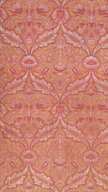 Vintage Damask Red and Gold Floral Pattern Phone Wallpaper