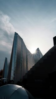 Futuristic Tech World Architectural Sunburst Mobile Wallpaper