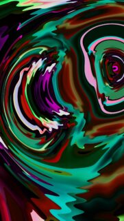 Abstract Liquid Swirl Neon Digital Art Phone Wallpaper