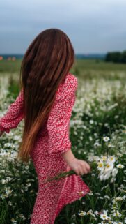 Virgo Earth Sign Energy in Wildflower Fields Aesthetic Phone Wallpaper