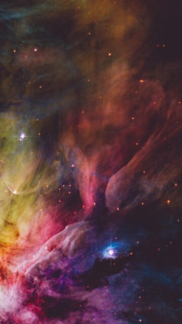 Stunning Deep Space Nebula Galaxy Wallpaper with Vibrant Cosmic Colors for Mobile