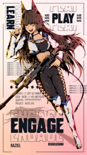 Anime Girl Sniper Raziel Cyberpunk Wallpaper 4K