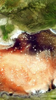 Stunning Satellite View of Earth’s Vibrant Lake Landscapes Mobile Wallpaper