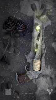 Destiny Malfeasance Exotic Hand Cannon with Dark Roses Wallpaper