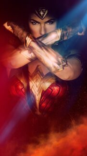 Wonder Woman 4K Mobile Wallpaper – Iconic Amazonian Warrior Portrait for Smartphone