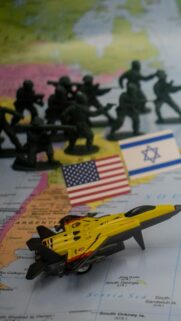 Military Strategy Map with Flags and Fighter Jet Mobile Wallpaper