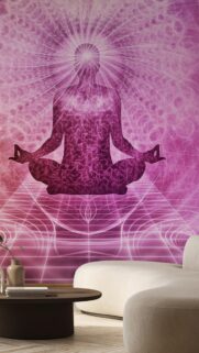 Zen Meditation Aura and Sacred Geometry Spiritual Energy Wallpaper