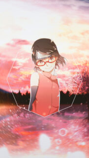 Sarada Uchiha Anime Wallpaper: Beautiful Sunset Aesthetic High Resolution Background