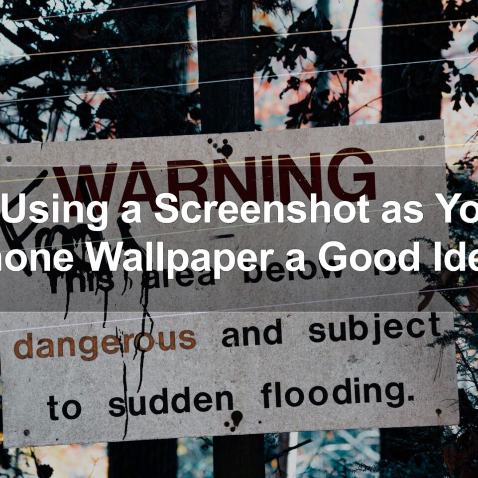 Is Using a Screenshot as Your iPhone Wallpaper a Good Idea?