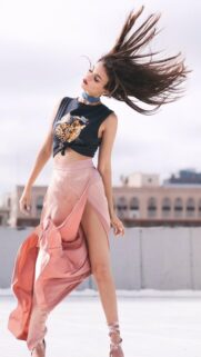 Victoria Justice Fashion Portrait with Flowing Hair High Resolution Wallpaper