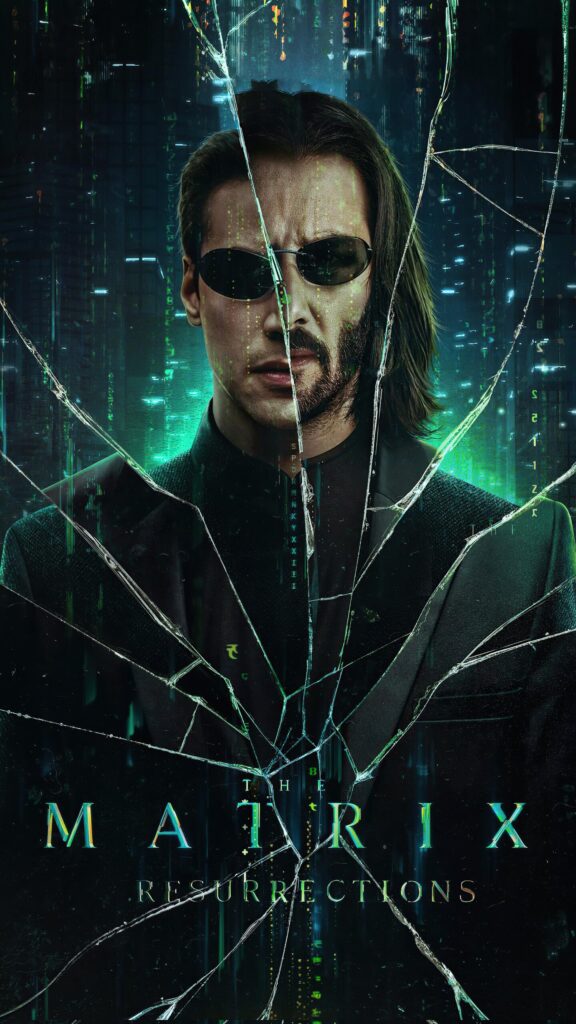 Keanu Reeves as Neo in The Matrix Resurrections High Quality Wallpaper