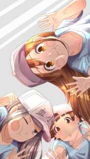 Cute Platelets from Cells at Work Anime Wallpaper for Mobile
