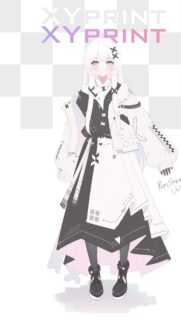 Anime Girl Printstream Techwear Aesthetic Wallpaper for Mobile