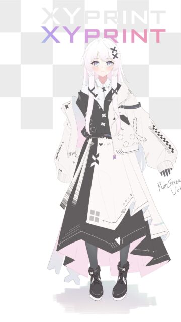 Anime Girl Printstream Techwear Aesthetic Wallpaper for Mobile