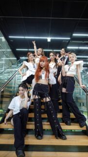 NMIXX Kpop Group Stylish Photo Wallpaper for Mobile and Desktop