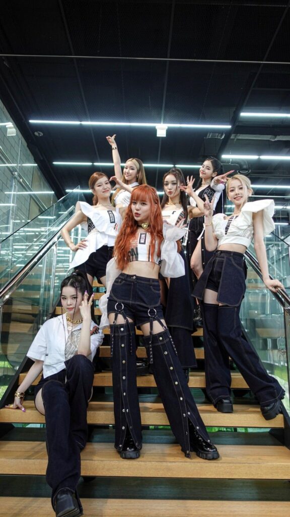 NMIXX Kpop Group Stylish Photo Wallpaper for Mobile and Desktop