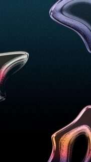 Abstract Liquid Fluid Gradient 4K Mobile Wallpaper with Neon Shapes and Dark Background