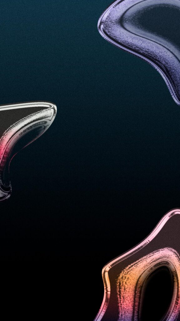 Abstract Liquid Fluid Gradient 4K Mobile Wallpaper with Neon Shapes and Dark Background