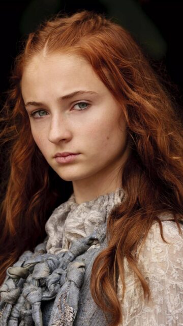 Stunning Sophie Turner as Sansa Stark Portrait Mobile Wallpaper