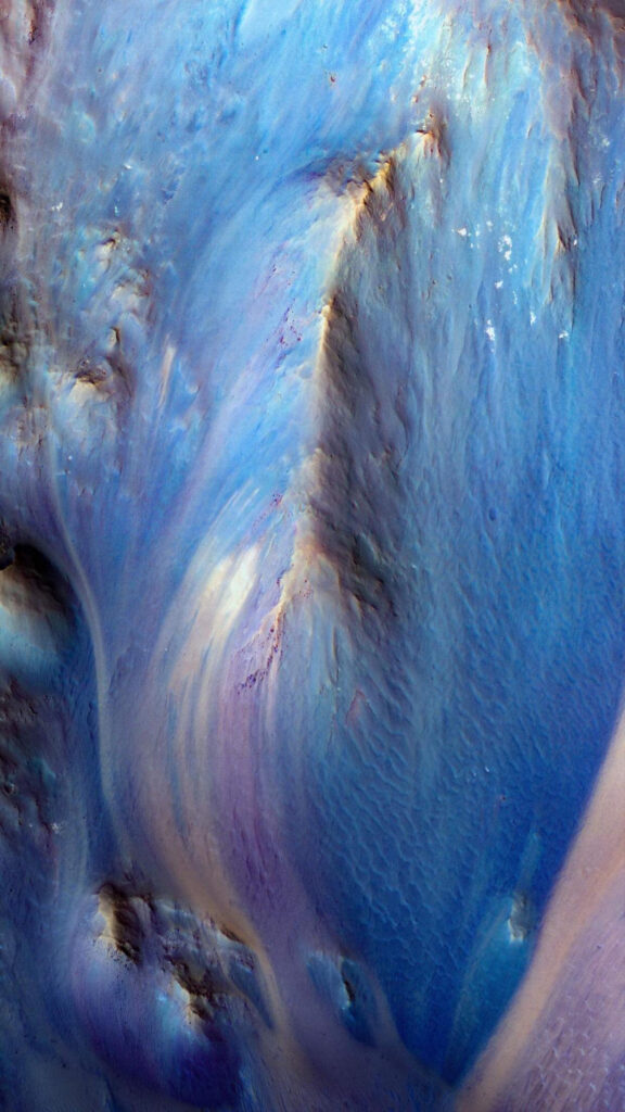 Stunning Abstract Mars Landscape Surface Aerial View Mobile Wallpaper