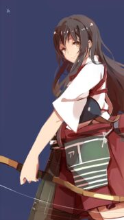 Akagi Anime Archer Girl Aesthetic Mobile Wallpaper for Smartphone