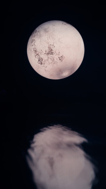 Minimalist Full Moon Reflection Aesthetic Lunar Energy Phone Wallpaper