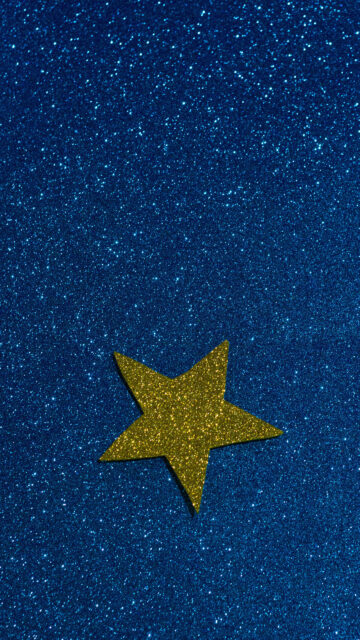 Shining Gold Star Celestial Manifestation Aesthetic Phone Wallpaper