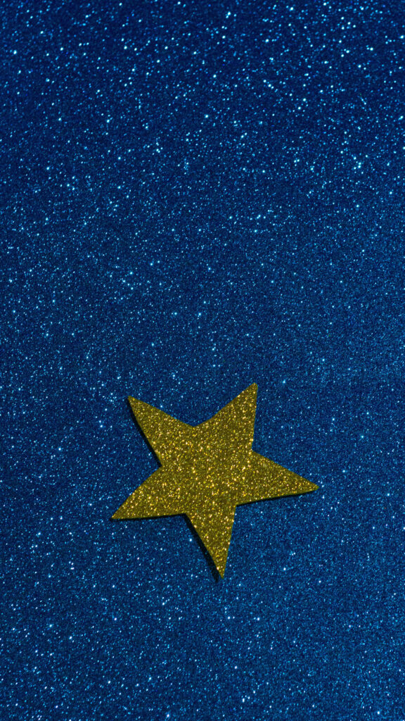 Shining Gold Star Celestial Manifestation Aesthetic Phone Wallpaper