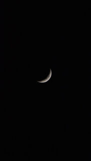Minimalist Waxing Crescent Moon Phase Spiritual Energy Wallpaper